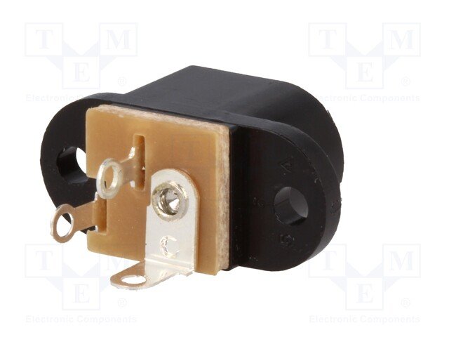 2.5*5.5mm, ligzda, vadam, on/off, 5A/12VDC, vertikala, 2 skrūves, CLIFF