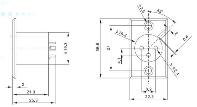 XLR 3PIN, štekers, šasijai ar flanciem (2 skrūves)