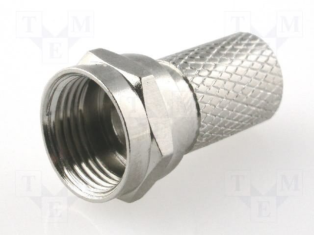 F Konektors kabelim, Ø6.5mm, RG6, (twist-on)