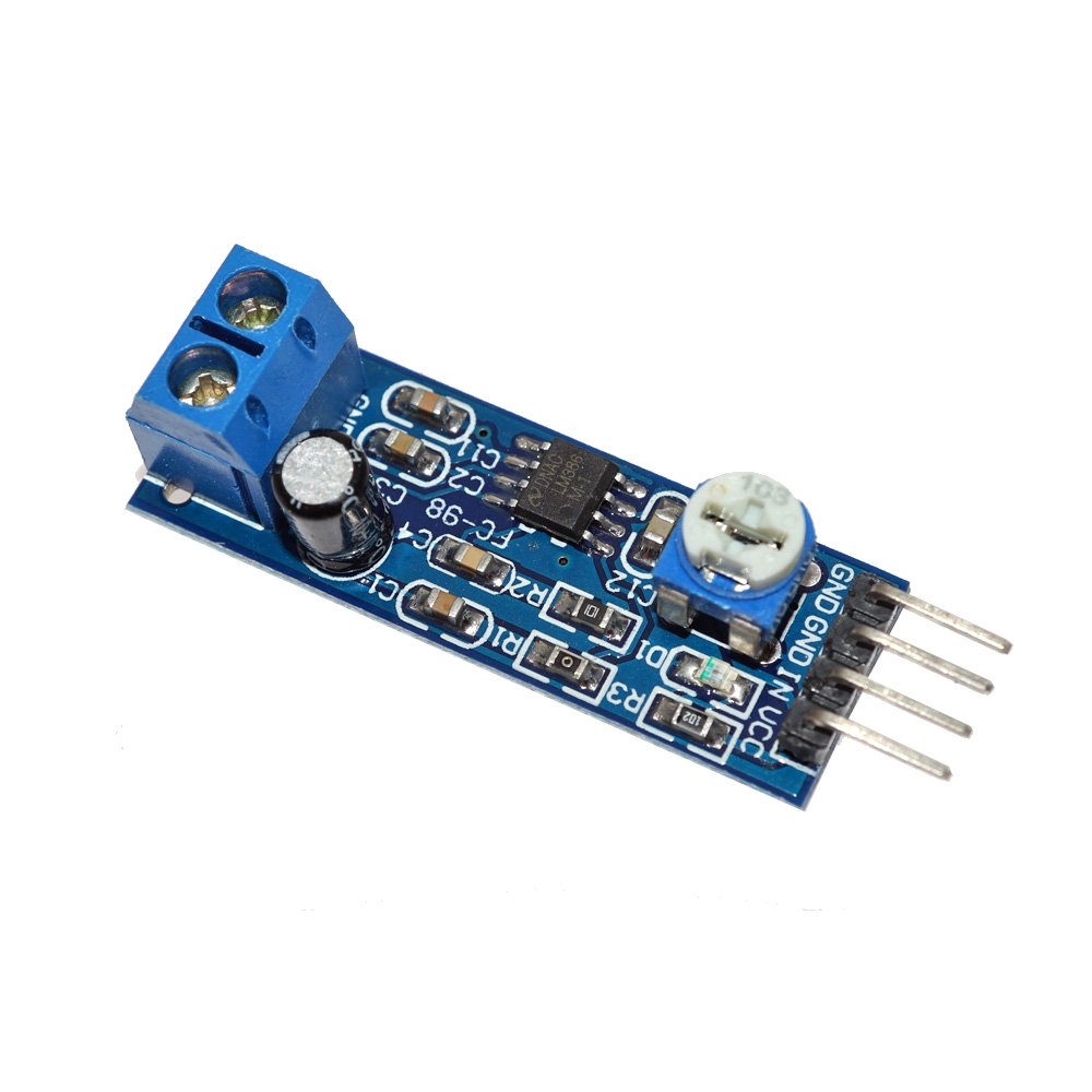 Modulis: audio, jaudas pastiprinātājs, mono, 325mW, 4...12VDC, 13x41mm, LM386