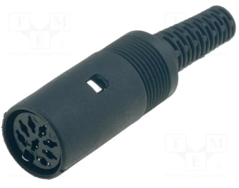 8DIN ligzda, 34V/2A, 262°, LUMBERG, uz vadu