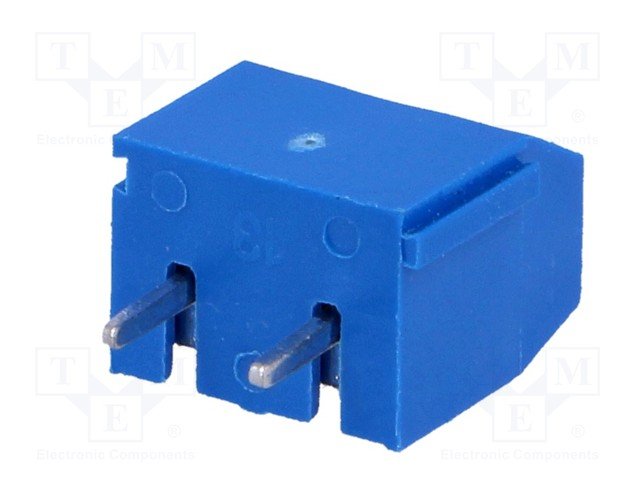 Terminal Blocks PCB, ar skrūvēm, 2pin, 5mm, 2.5mm2, 250V/16A, 10x7.6x10mm