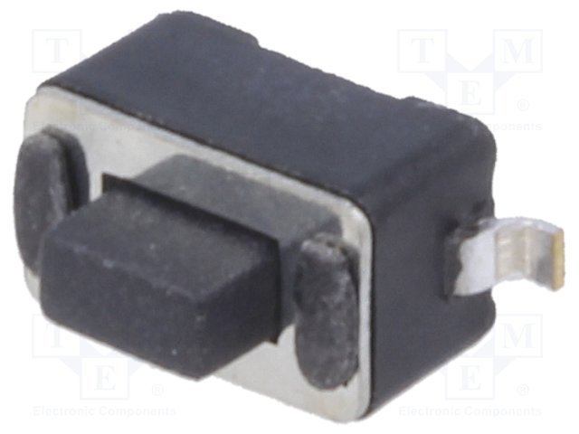 Mikroslēdzejs horizontāls, SPST-NO, OFF-(ON), 0.05A/12VDC, SMD, 6x3.5x3.5mm, 1.6N, L=1.5mm