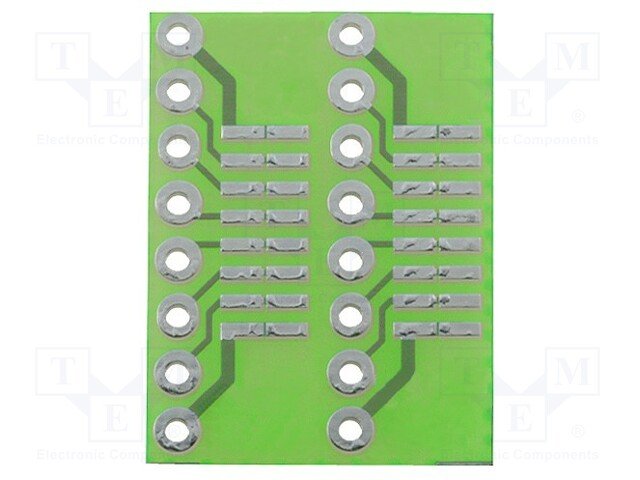 Maketēšanas plate, SMD adaptors SO8-SO16 to DIP8-DIP16, stikltekstolits, 1.5mm