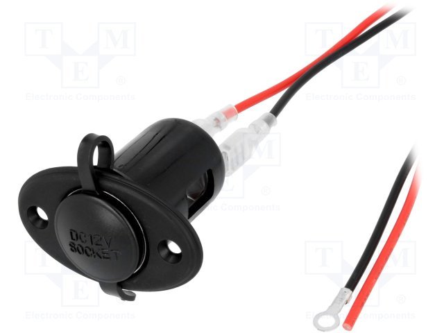 Auto ligzda piepīpētājam šasijai ieskrūvējama ar drošīnātājem, 18AWG,12VDC/10A