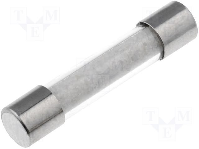 1A, T, 5x25mm, 250VAC, time-lag, stikls drošinātājs