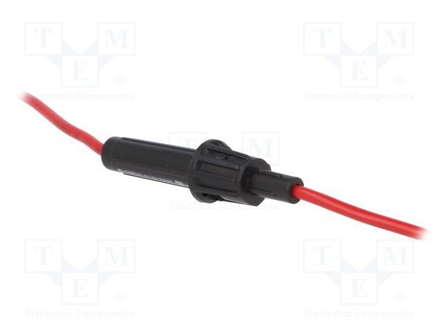 Drošinātāju turētājs, ar vadu, 6.3x32mm(6.3x30mm), 10A, 250VAC