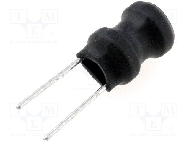 Drosele vertikālā, 10mH, 250mA, 14,6Ω, THT, ±10%, Ø11.5x11.5mm
