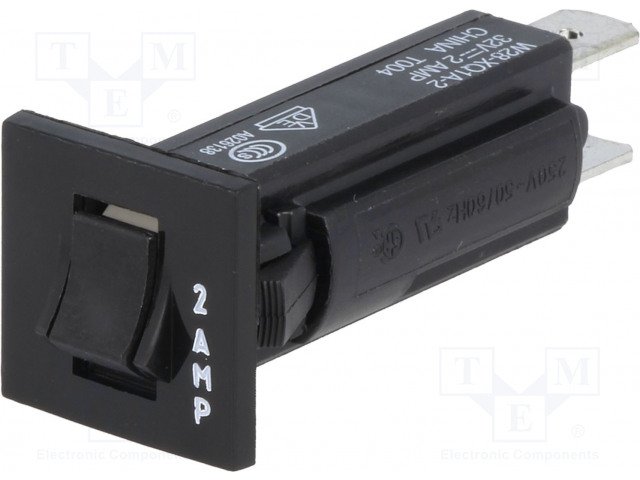 Maksimālās strāvas automātiskais slēdzis, 2A, SPST-NC, 250VAC, 32VDC