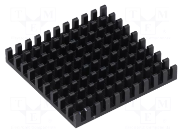 Radiators 40x40x6mm, aluminijs, melna krasa