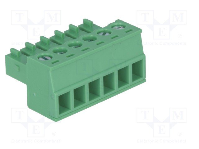 Terminal blocks vadam, ligzda, 6pin, 3.81mm, 0.5÷1.5mm2, taisns, 7A