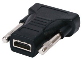 DVI štekers uz HDMI ligzda, savienotājs
