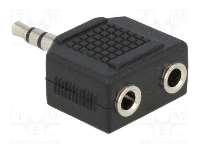 3.5mm štekers stereo uz 2x3.5mm ligzda stereo