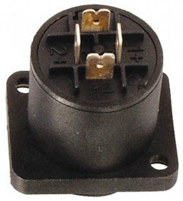 4pin, speakon ligzda, šasijai kvadrats, 26x26x32.5mm, CLIFF