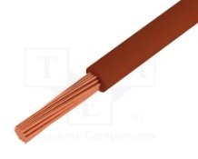 Kabelis montāžas, daudzdzislas, 0.5mm2, CU, brūna krasa