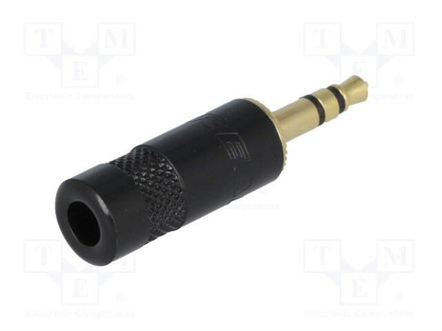 3.5mm štekers, stereo, metālisks, uz vadu, NEUTRIK