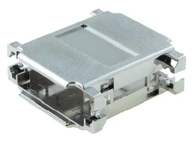 25pin štekers uz 25pin štekers, plastmasas korpuss