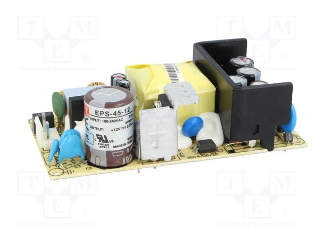 Impulsu barošanas bloks 85-264V=> +12V, 3.75A, 45W, 101.6x50.8x29mm, 140gr.