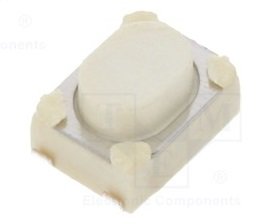 Mikroslēdzejs horizontāls, SPST-NO, OFF-(ON), 0.05A/12VDC, SMD, 4.2x3.2x2.5mm, 1.77N, L=1.5mm