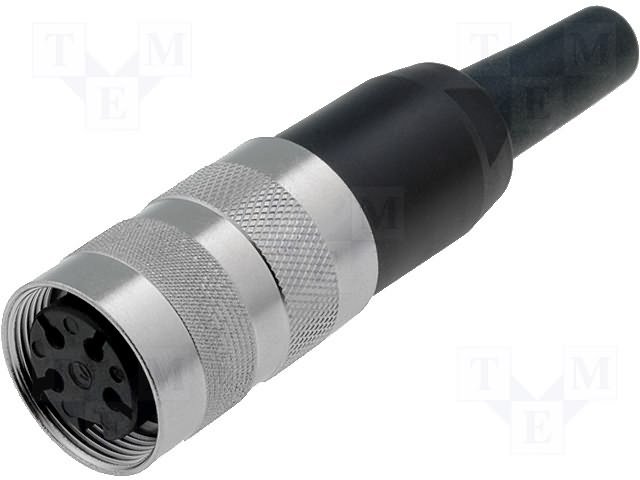 4Pin rūpņiecības savienotājs uz vadu "mama" dakša, 5A/300V, IP40, Ag, apaļš, serija C091A