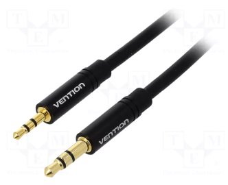2.5mm štekers stereo/3.5mm štekers stereo vads, 1m, VENTION