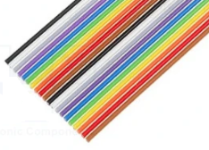 Lentes vads, 20 dzislas, 28AWG, 1.27mm, 300V, CU, -20...80°C, daudzkrāsu