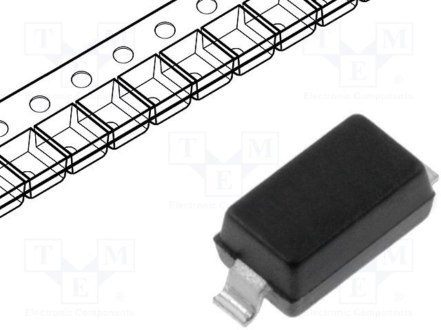 1N4148W SMD (SOD123) Diode, 75V, 0.15A, 350mW, 4ns, SOD123