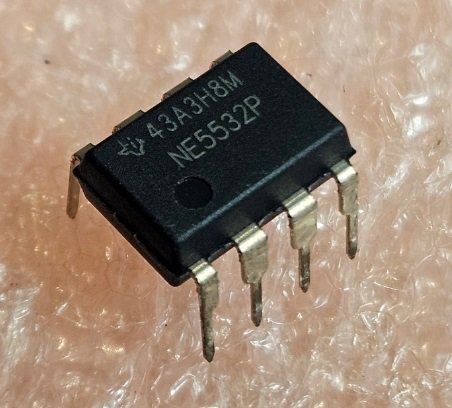 NE5532P Mikroshēma Operational amplifier, 10MHz, 5÷15VDC, Channels:2, DIP8