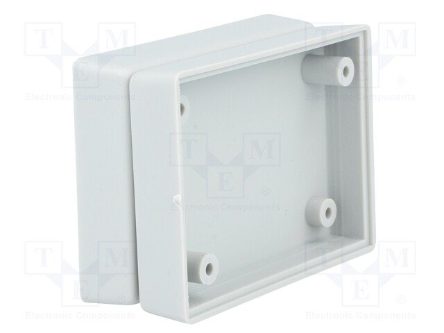 Plastmasas korpuss, 47x66x25mm, polistirens, pelēkā krasa