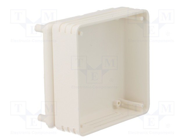 Plastmasas korpuss, 71x71x27mm, ABS, baltā krasa, ar ventilāciju