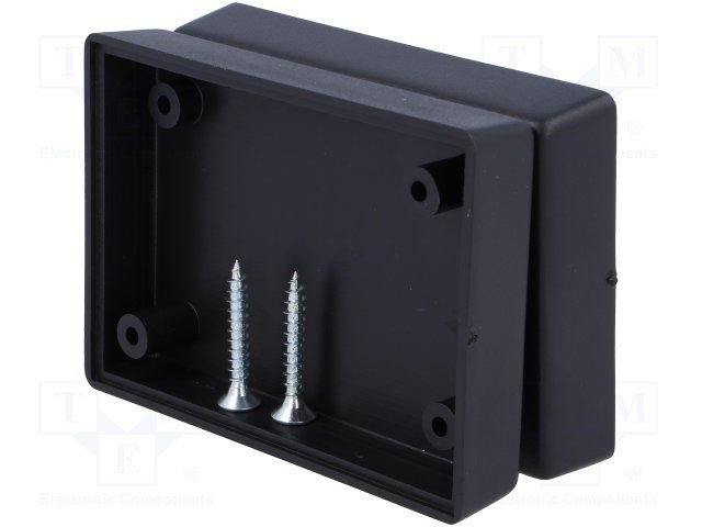 Plastmasas korpuss, 47x66x25mm, polistirens, melnā krasa