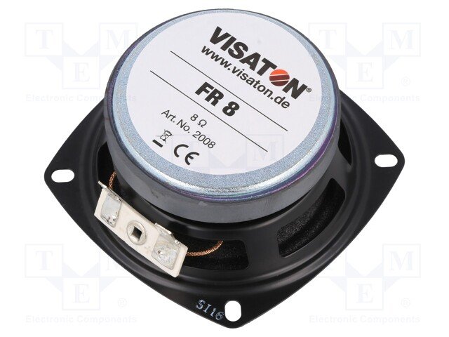 Skaļrunis 10W, 8R, 130...20000Hz, 86dB, 60.5x60.5x37mm, VISATON