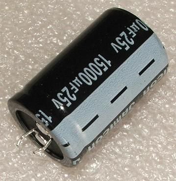 15000/25V, 105C, Ø25x40mm, ±20%, Kondensators elektrolītisks, 2000h, Jamicon, SNAP-IN