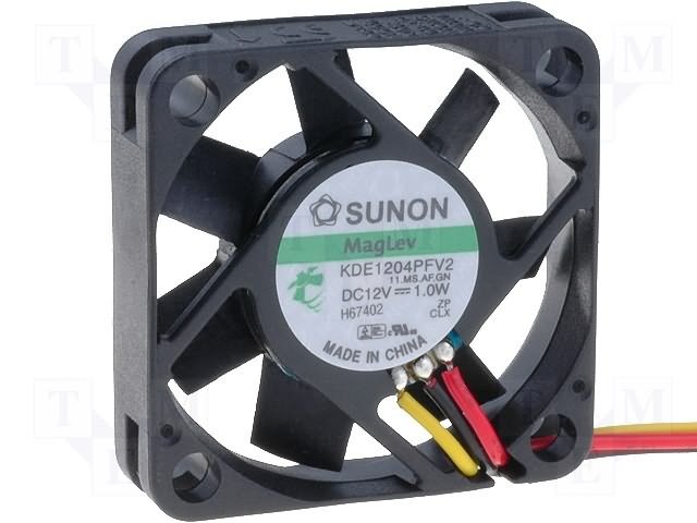 40x40x10mm, DC12V, MagLev, 11.89m3/h, 27dBA, 5800RPM, 1W, Ventilators ar deveju, tips F