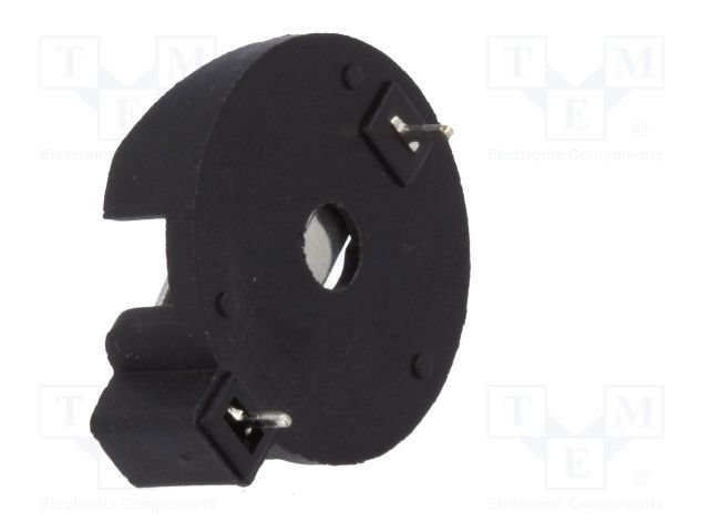 Bateriju turētājs CR2032, 2016, 2020, 2025, THT, plastmasas, horizontals, melna, THT, 1 vai 2 baterija