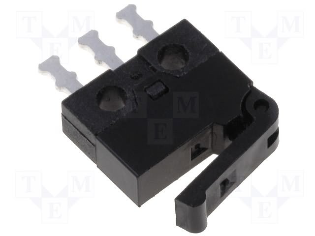 Mikropārslēdzējs ar sviru L=8mm, SPDT, ON-(ON), 0.5A/30VDC, IP40, 8.2x2.7x6.8mm, viens kontakts