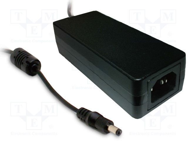 Barošanas bloks 220V=>12V, 5A, 5.5/2.1, 60W, bez barošanas vada, 0.35Kg