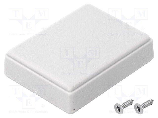 Plastmasas korpuss, 49x64x17mm, polistirens, pelēkā krasa