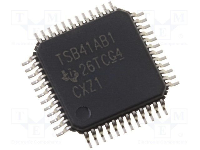 TSB41AB1PHP SMD Mikroshēma Line transmitter-receiver, FireWire, i.Link, 3÷3.6VDC, HTQFP48