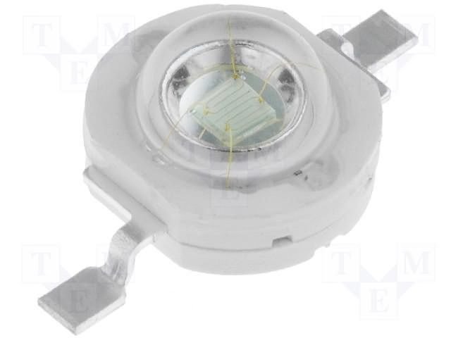 Ultra spožas gaismas diode, 3W, 80lm, 140grad, 2,5...3,5V/700mA, EMITER, sarkana krasa