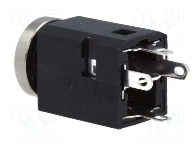 3.5mm ligzda, stereo, plastmasas, skrūvejama šasijai M8(apaļš uzgrieznis), ledejamie izvadi, 2 x on/off, CLIFF