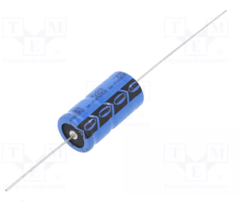 2200/25V, 85C, Ø15x30mm, ±20%, Kondensators elektrolītisks, 8000h, VISHAY, ar lokaniem aksialiem izvadiem
