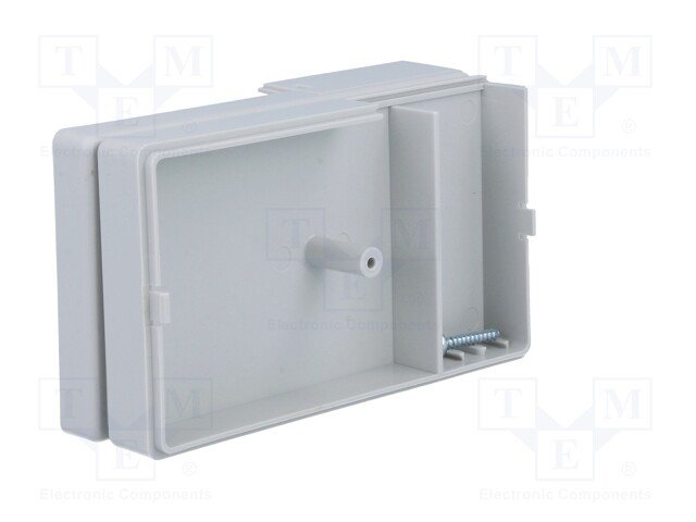 Plastmasas korpuss, 60x110x25mm, ABS, ar bateriju nodalījumu, peleka krasa