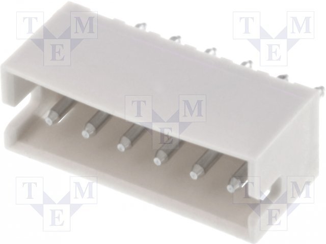 6pin, ligzda/papa, šasijai, solis=1.5mm, THT, 50V/1A