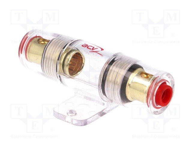 Drošinātāju turētājs 10.3x38mm, caurspīdīgs, aizvertāis, plastmasas korpuss