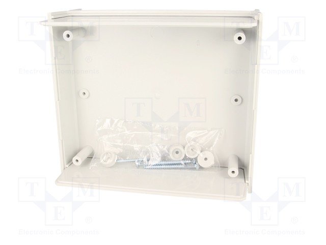 Plastmasas korpuss, 159x140x60mm, ABS, pelēkā krasa