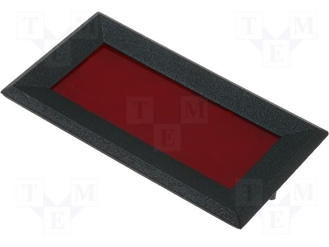 Stikls 28x51x2.3mm, sarkana krasa