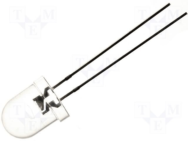 8mm, auksta balta, 4000...5000mcd, 15°, 3...4V/20mA, gaismas diode