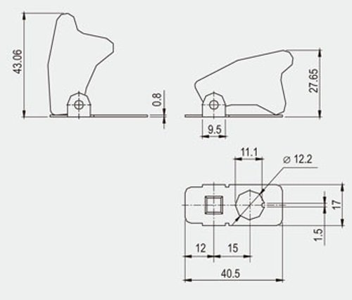Aizsardzibas vaciņš tumbleriem, Ø12.2mm, sarkana krasa