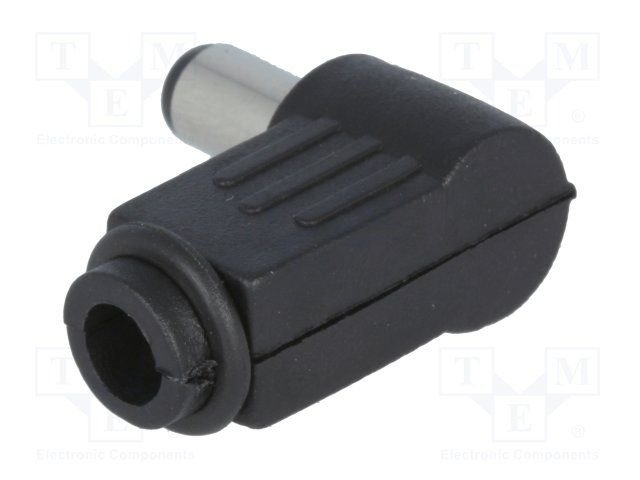 5.5x2.5mm, L=9mm, štekers, lodējams, uz vadu, leņķisks